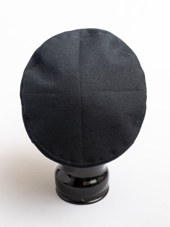 Handmade Upcycled Black Wool Cadet Military Hat main image 5